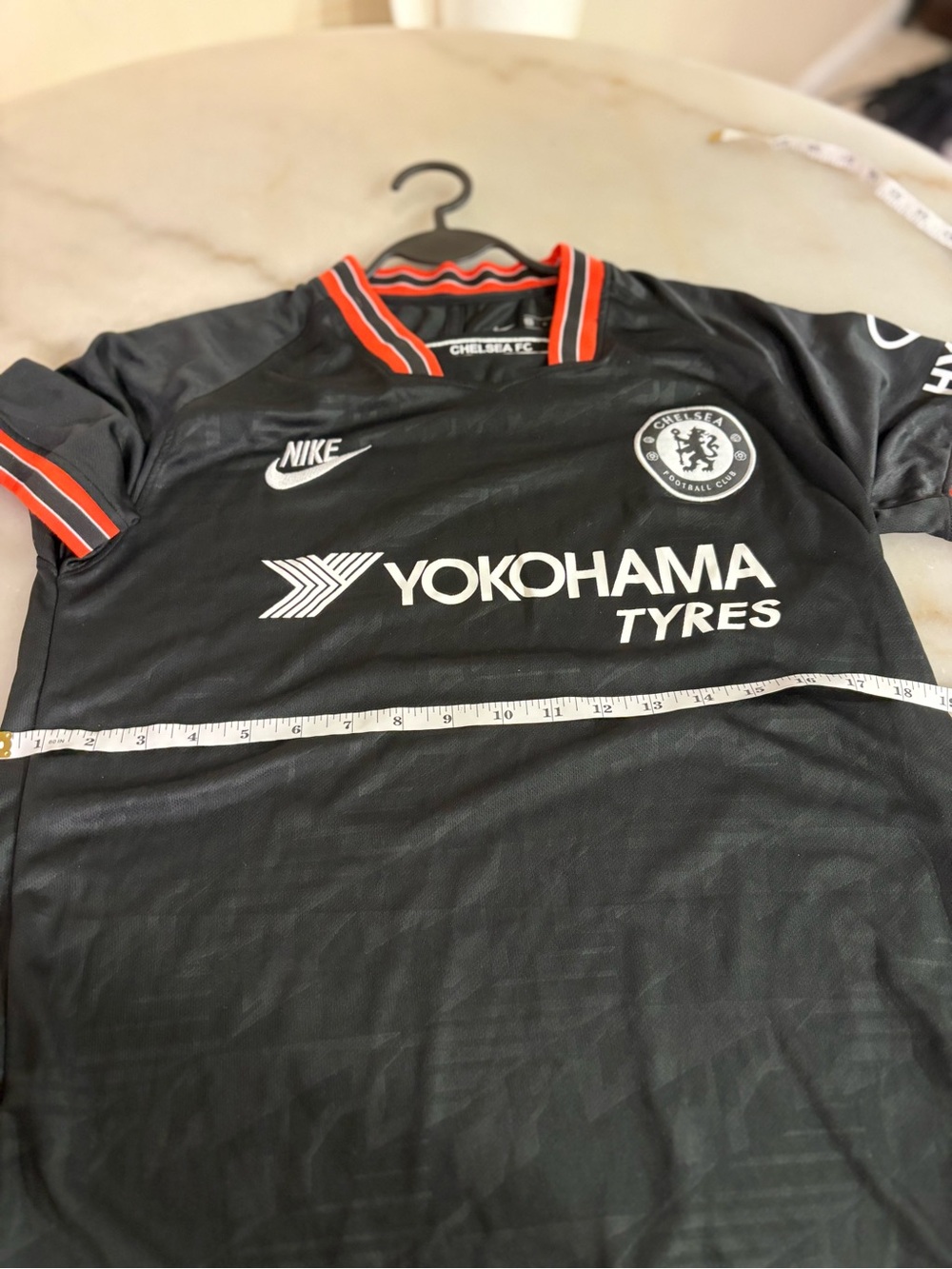 Nike Chelsea FC Black Jersey with Orange Trim - Picture 2 of 7